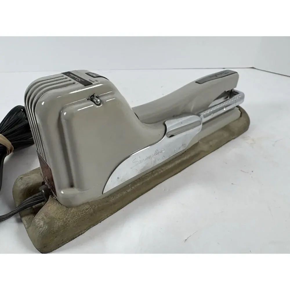 Vintage Swingline 66-A Automatic Electric Stapler Gray Tested Works w/ Cord USA